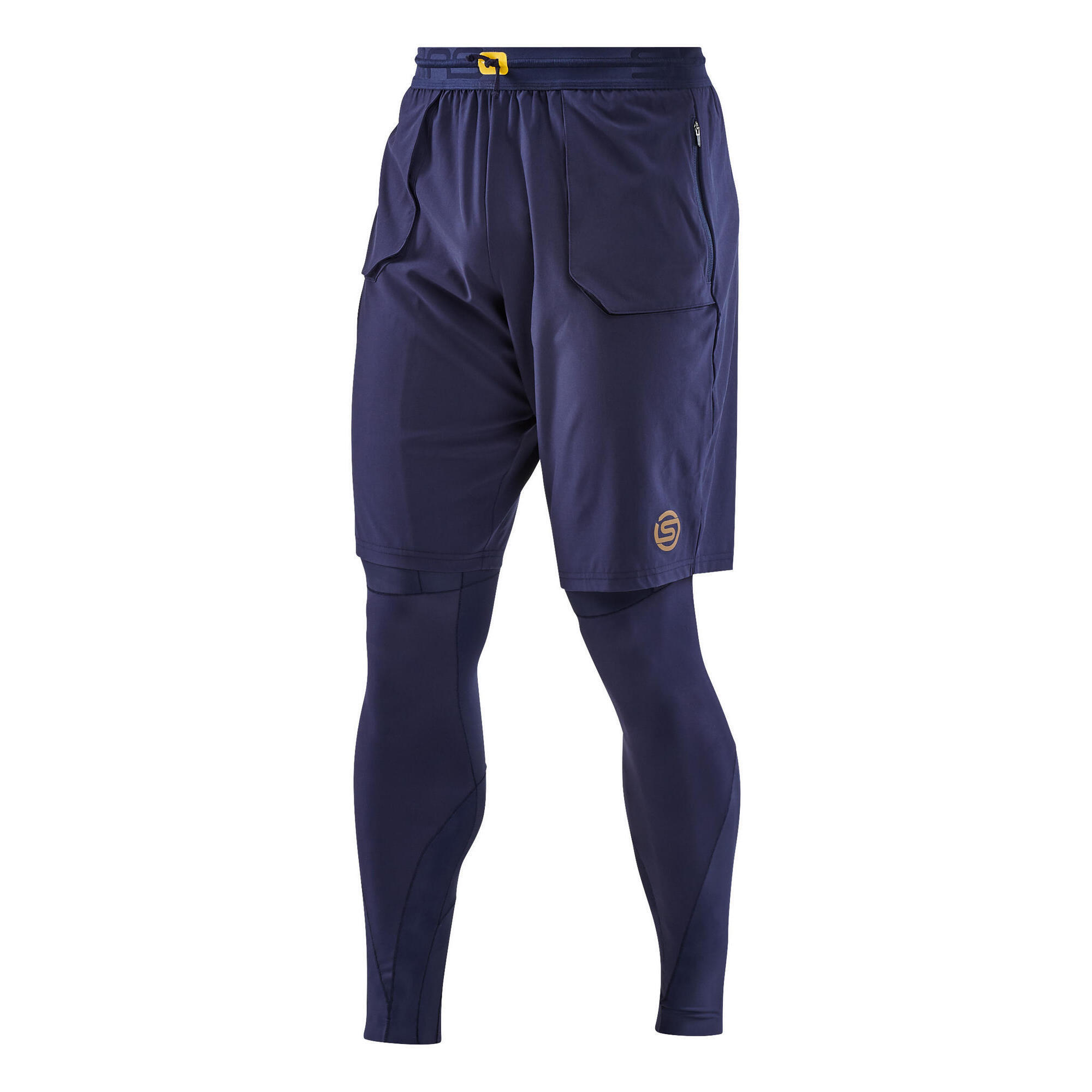 SKINS SKINS Series-5 Men's T&R Long Tights - Navy Blue