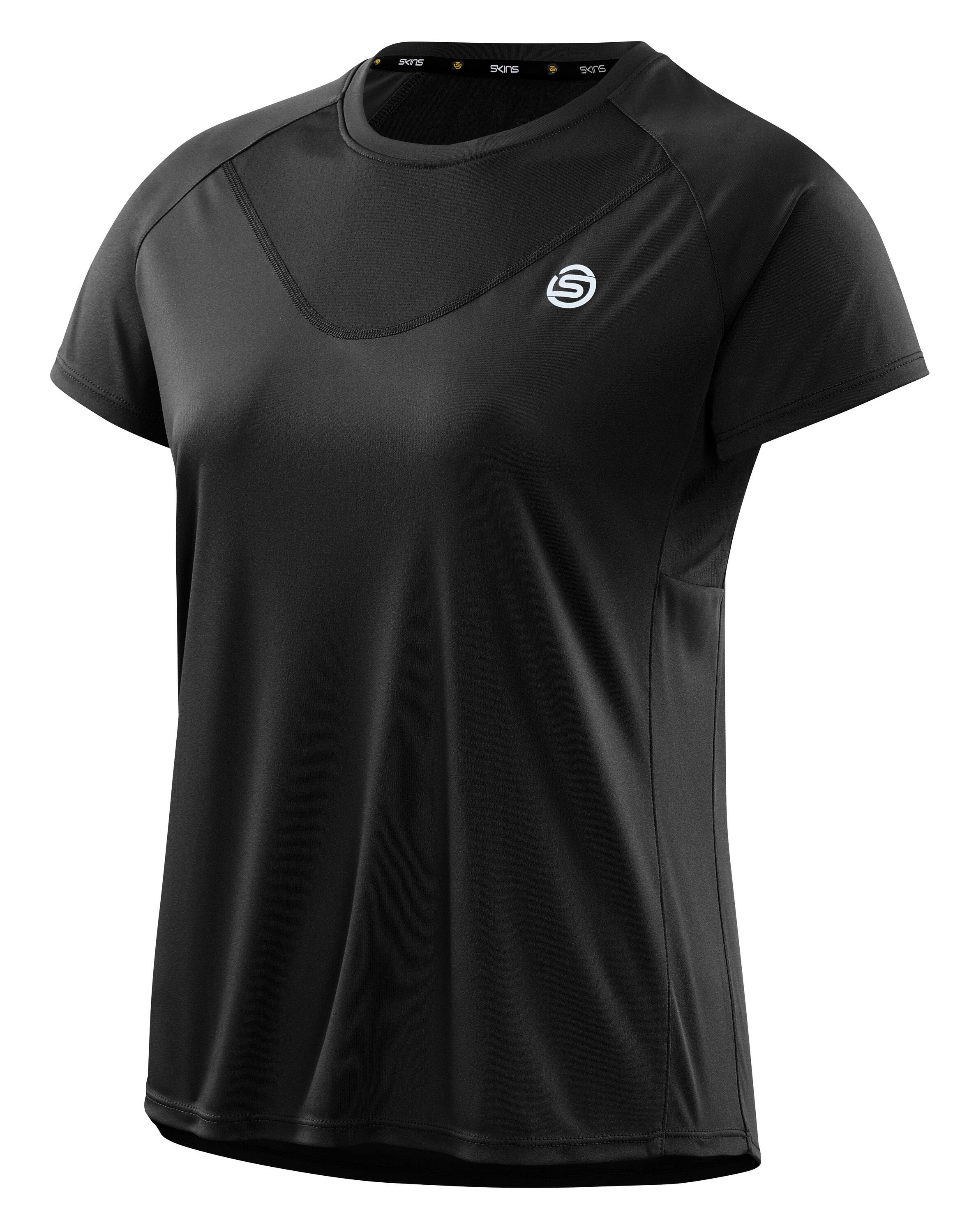 SKINS Series-3 Womens Short Sleeve Top - Black 1/5