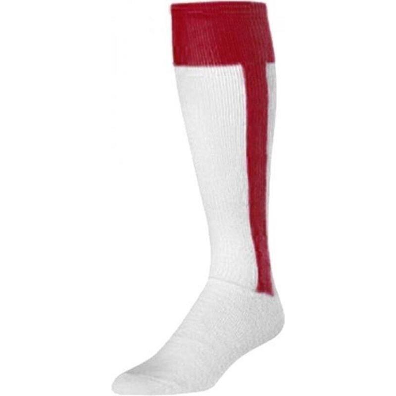 Baseball Socks - 2in1 Baseball Socks - Adulti (Rosso)