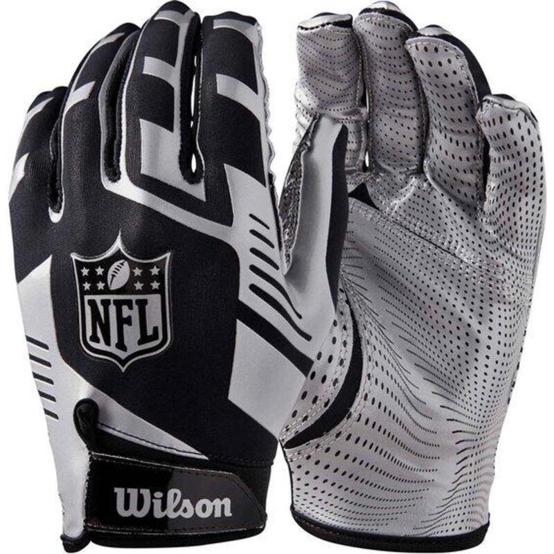 NFL Stretch-Fit American Football Handschuhe - Erwachsene - Silber