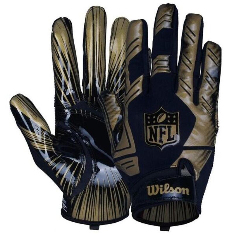 Rękawice NFL Stretch-Fit American Football Receivers Gloves - Dorośli - Złote