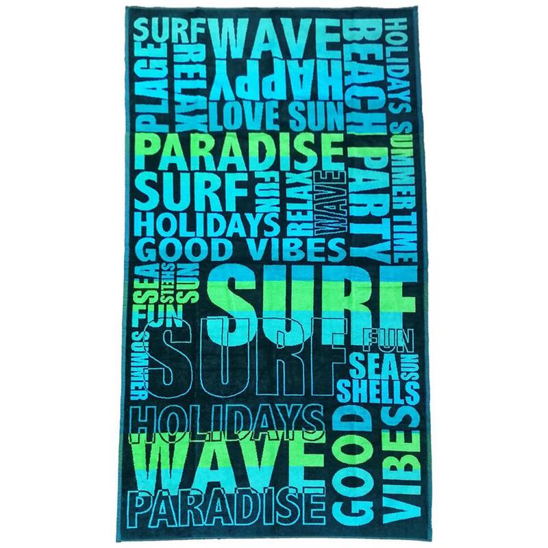 Toalha de Praia Veludo Jacquard Surfy 95x175 440g/m