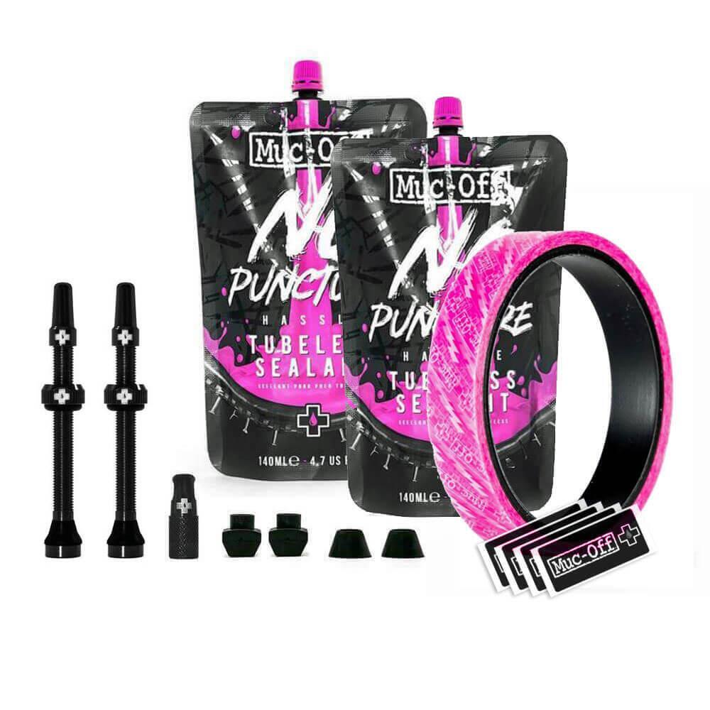 Muc-Off Ultimate Tubeless Setup Kit 44mm Valves DH MTB Wide 35mm 1/3