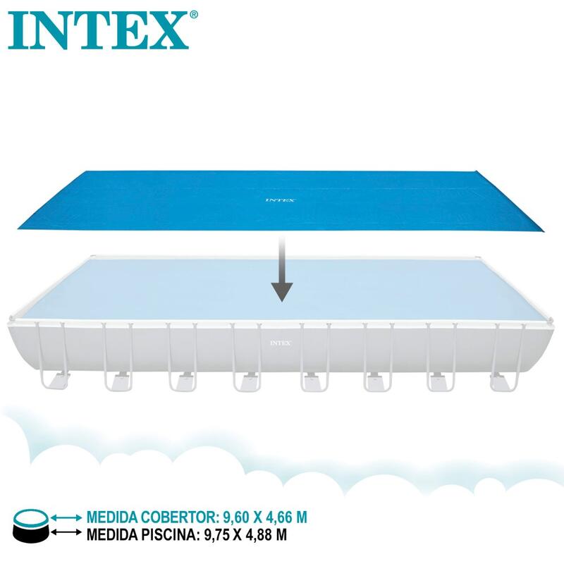 INTEX Couverture solaire de piscine Bleu 960x466 cm Polyéthylène