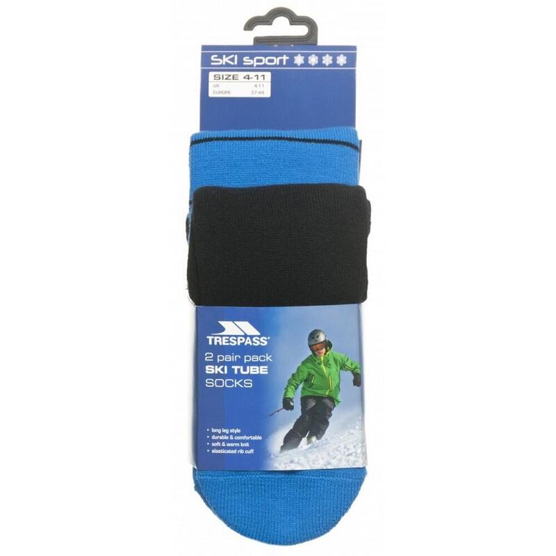 Lot de 2 paires de chaussettes de ski TOPPY Homme (Noir/Bleu)