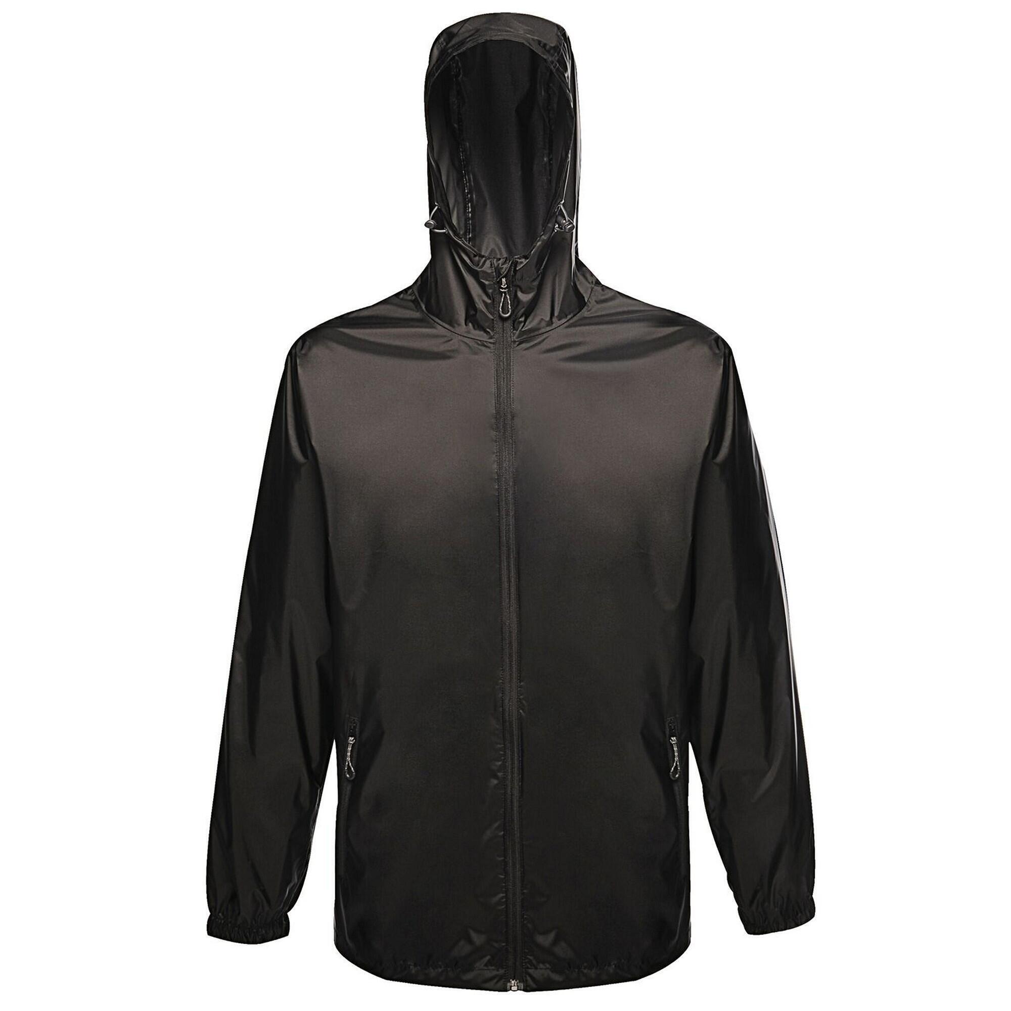 Pro Mens Packaway Waterproof Breathable Jacket (Black) 1/5