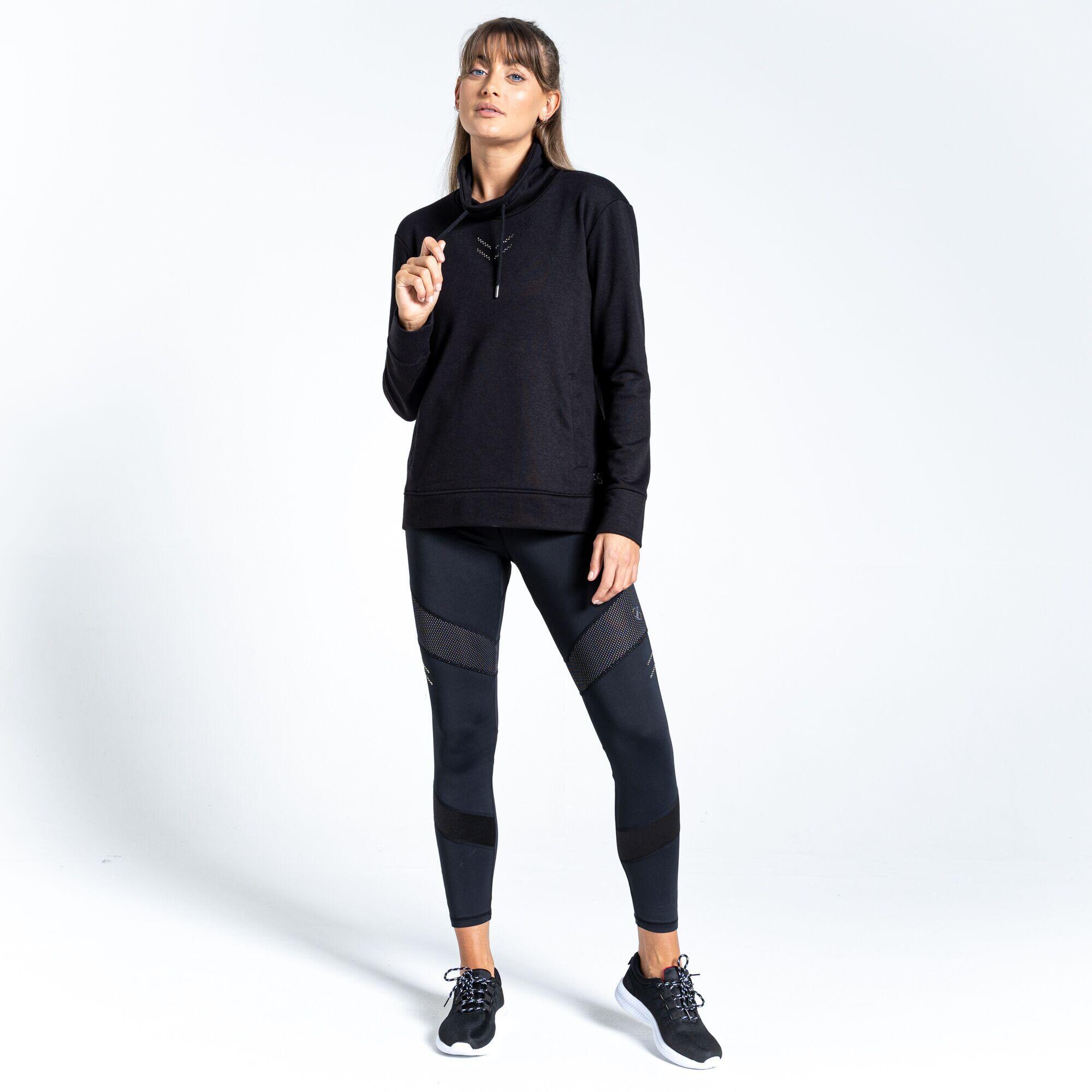 Womens/Ladies Crystallize Sweatshirt (Black) 4/5