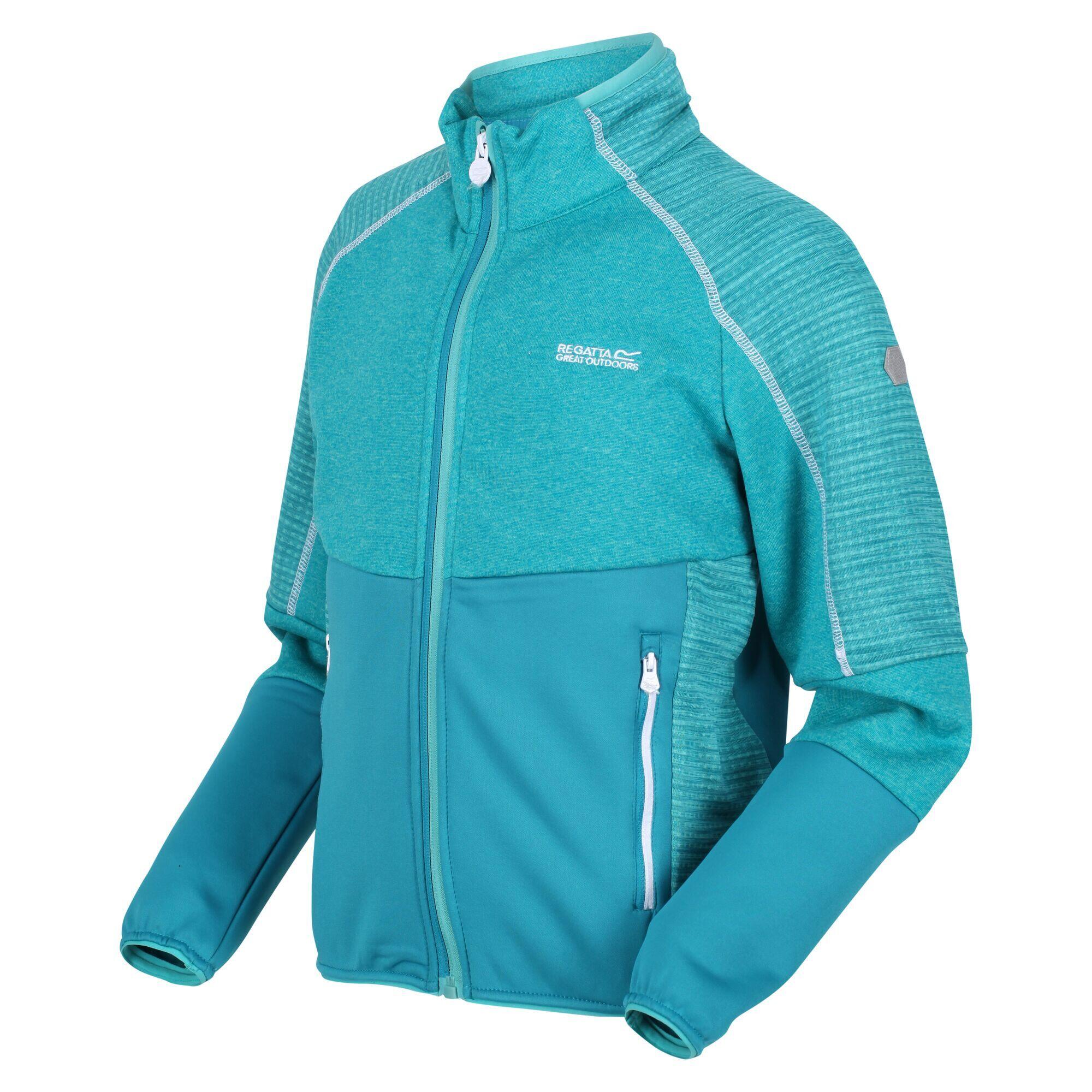 Childrens/Kids Oberon V Soft Shell Jacket (Turquoise) 3/5