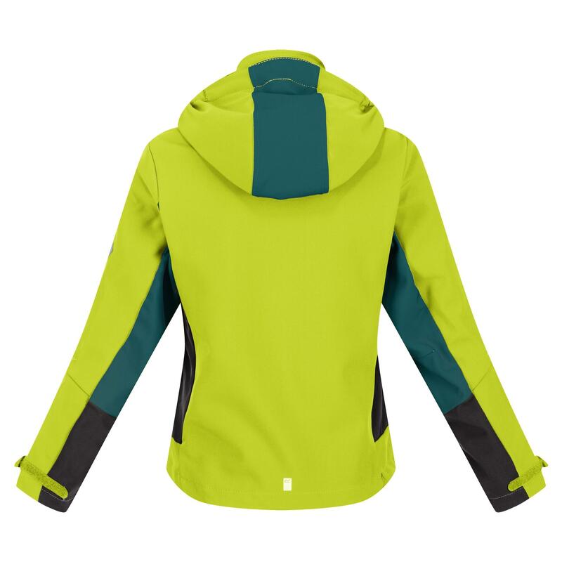 Chaqueta Softshell Acidity V para Niños/Niñas Kiwi Llamativo, Verde Pacífico