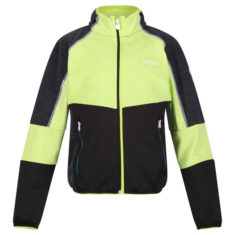 "Oberon V" Softshelljacke für Kinder Kiwi-Grün/Schwarz