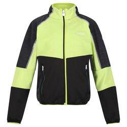 Veste softshell OBERON Enfant (Vert kaki clair / Noir)