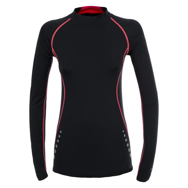 Camiseta térmica running Mujer negra - Decathlon