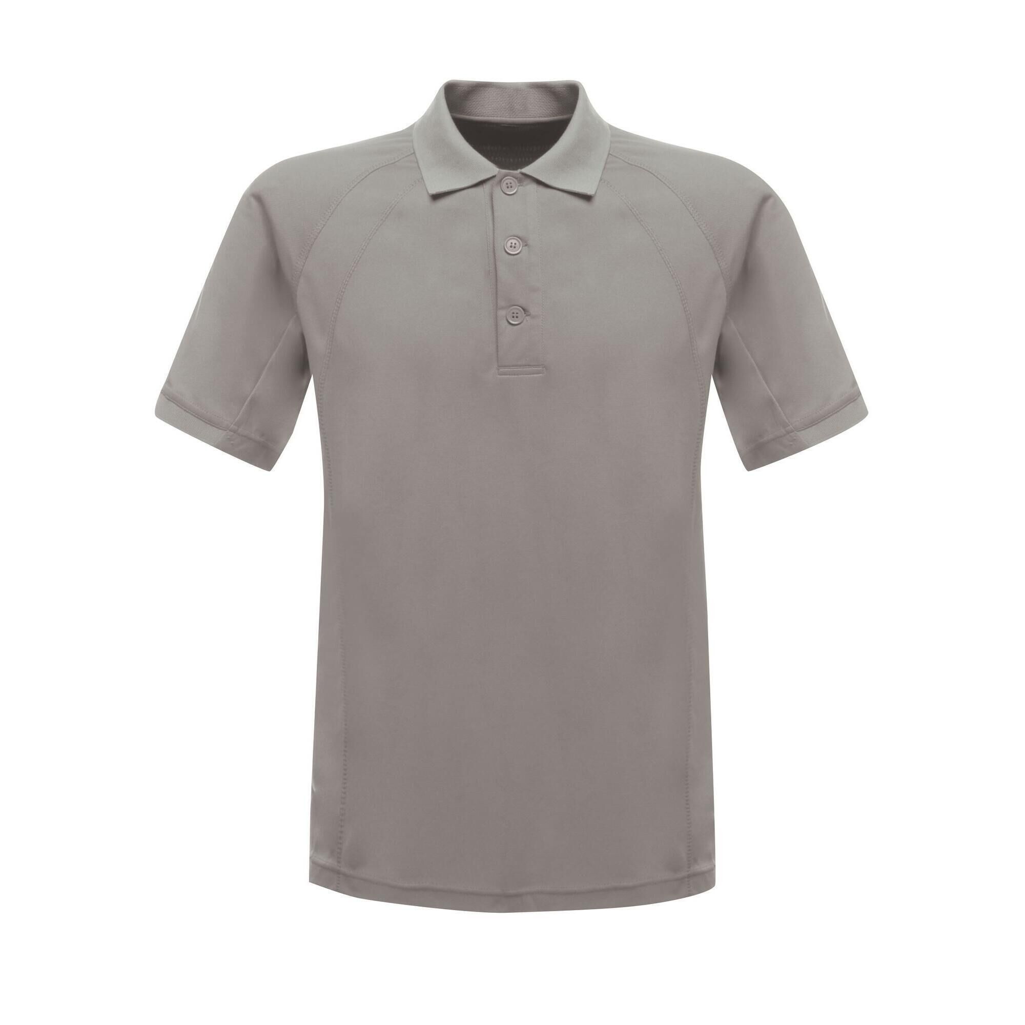 REGATTA Professional Mens Coolweave Short Sleeve Polo Shirt (Silver Grey)