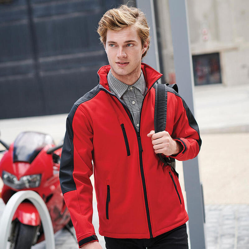 Hydroforce Veste softshell coupevent Homme (Rouge)