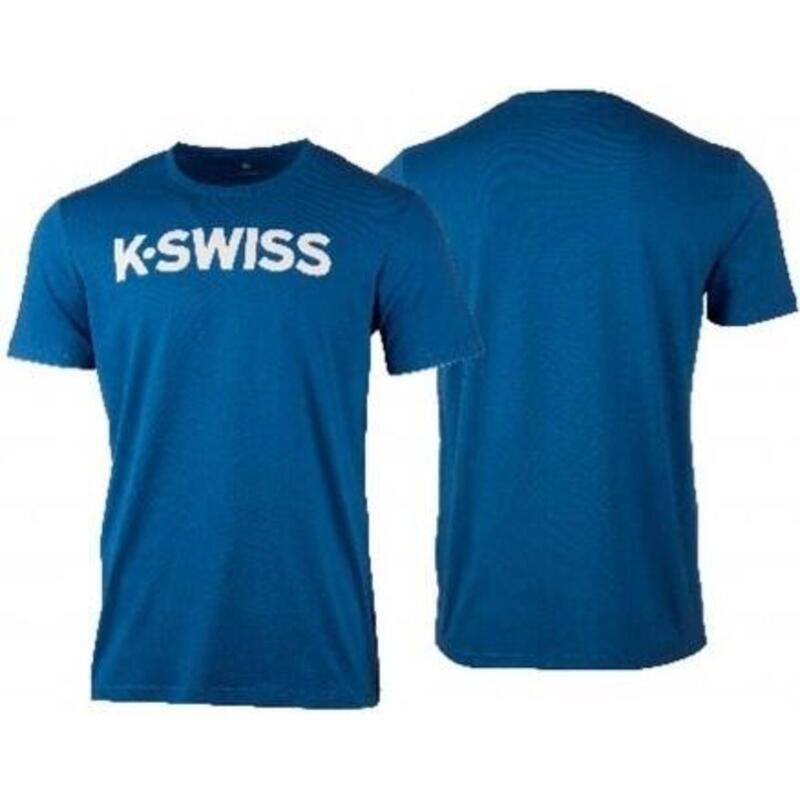 K-swiss Camiseta Ks Tac Core Logo Brunner Hombre Azul/blanco