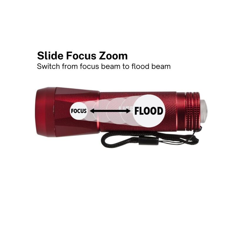 Mini Max Zoom 240 Lumen Aluminum Torch LG09-60589-SA4R - Red