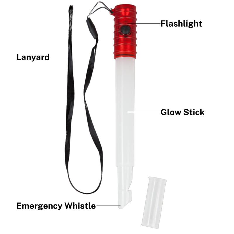 LED Glowstick & Waterproof Flashlight 41-3652R - Red