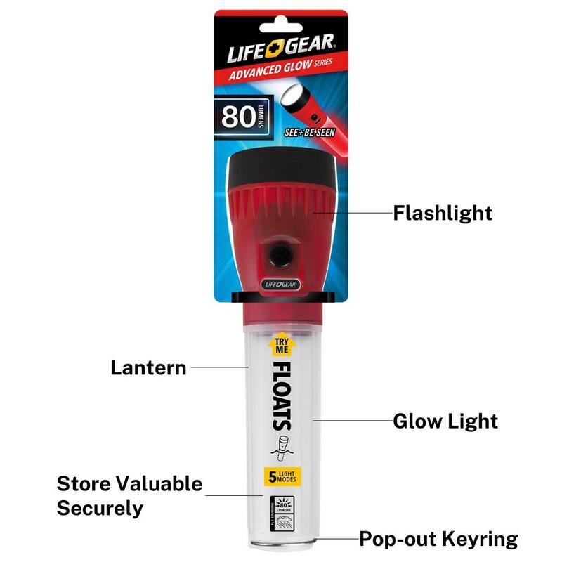Glow 200 Lumen Flashlight 41-3732R - Red