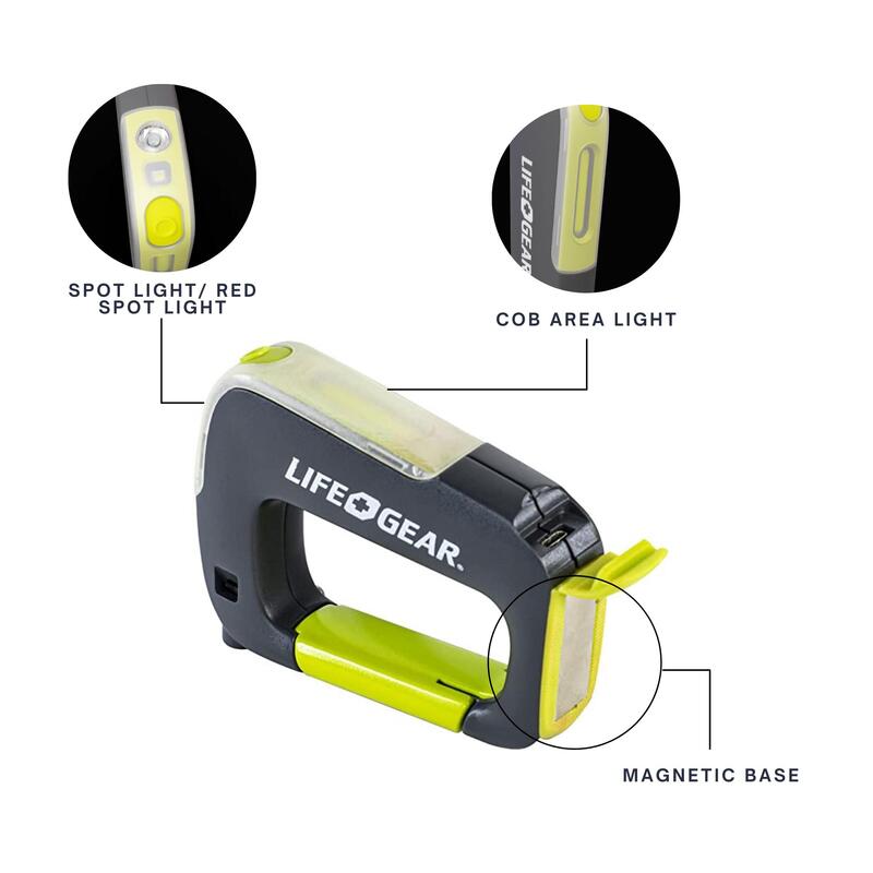 Rechargeable Clip Light 250 Lumen Flashlight 41-3932 -  Yellow