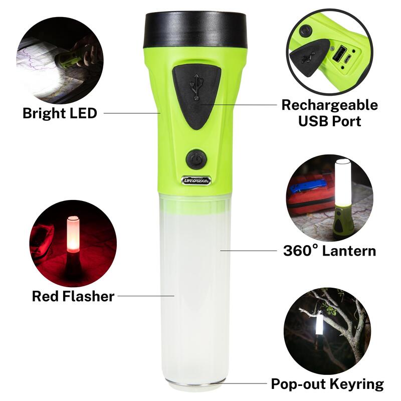 Adventure Power 220 lumen Rechargeable Flashlight 41-3747 - Yellow