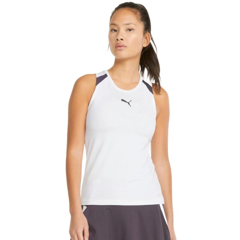 Camisola de alças de padel mulher puma TeamLiga branco