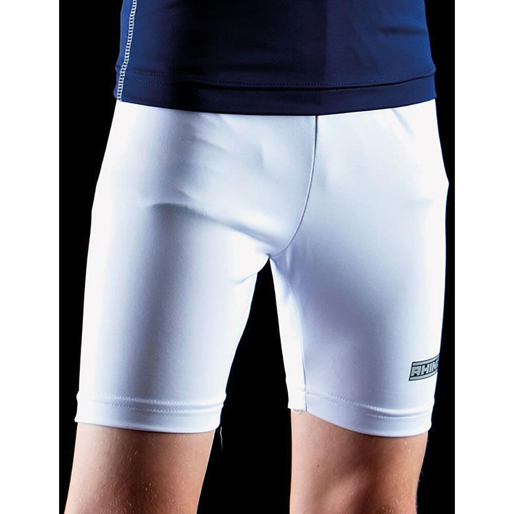 Childrens Boys Thermal Underwear Sports Base Layer Shorts (White) 3/3