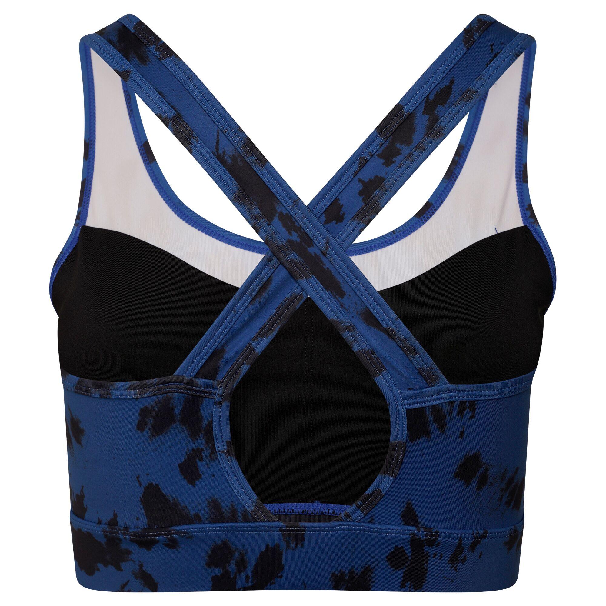 Womens/Ladies Mantra Tie Dye Recycled Sports Bra (Space Blue) 2/5