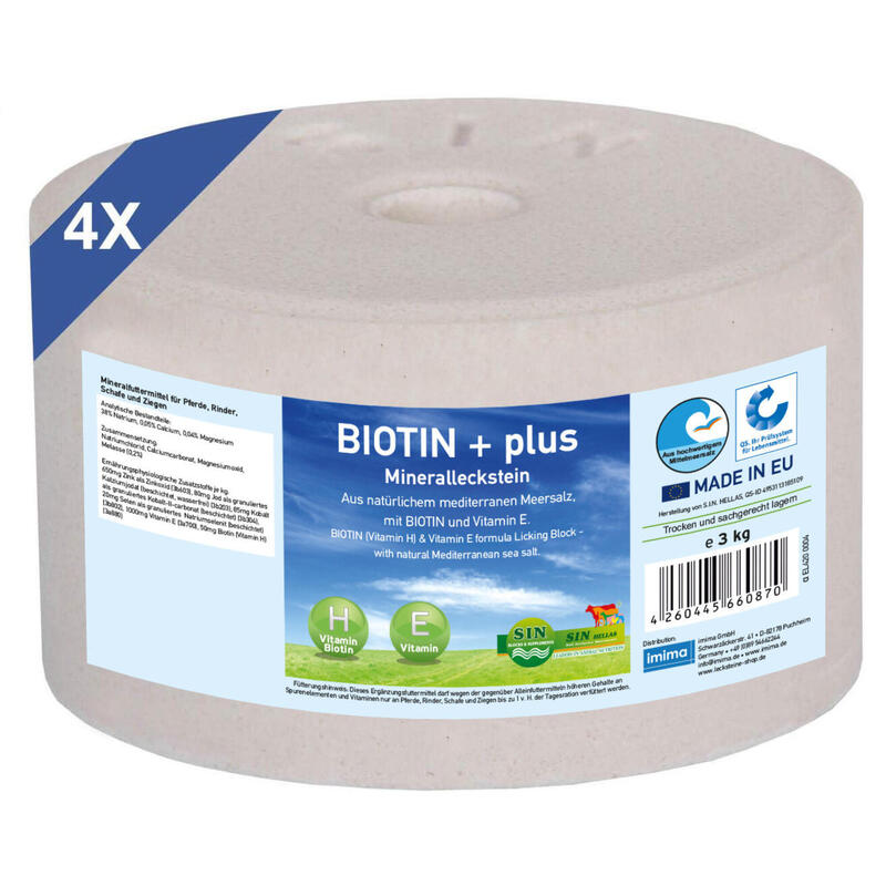 BIOTIN + plus Mineralleckstein, 4er Set