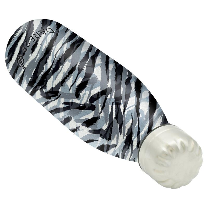 Metalen waterfles met zebraprint (Zwart/Wit)