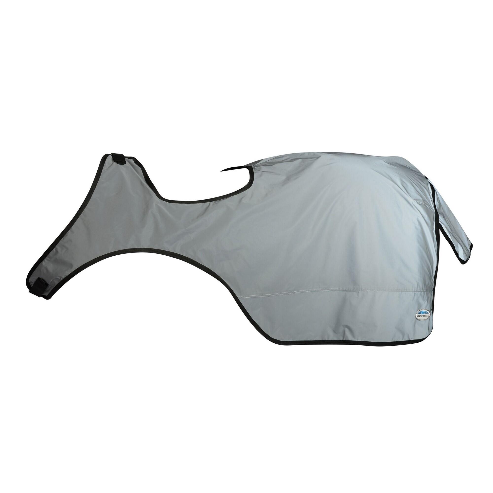 WEATHERBEETA Reflective Wrap Around Horse Exercise Sheet (Silver/Black)