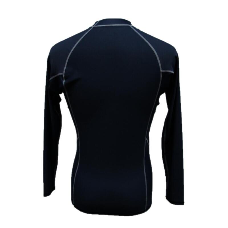 Men's Long Sleeve UPF 50+ Protection Rash Guard - Black