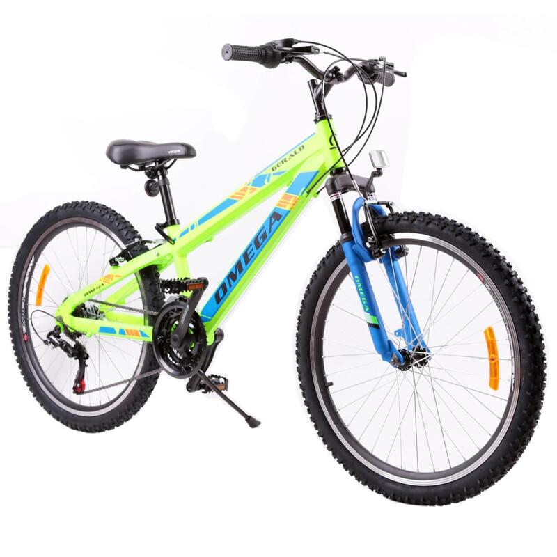 Gyermek mountain bike Omega Gerald 24", 2022, 18 sebességes, zöld