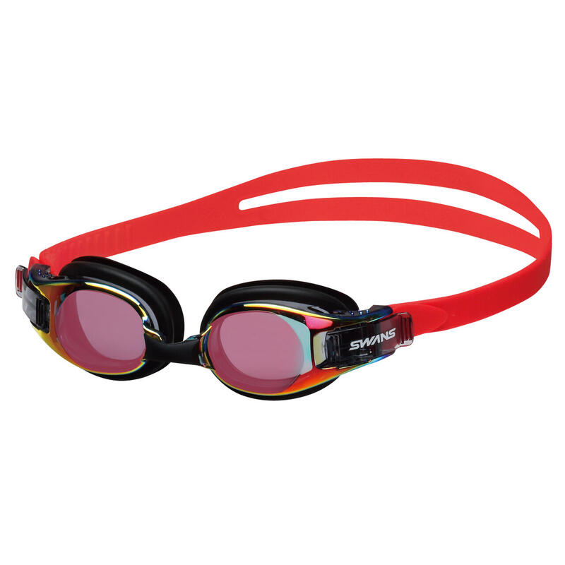 [SJ-8M] Junior Mirrored Swimming Goggles - Red