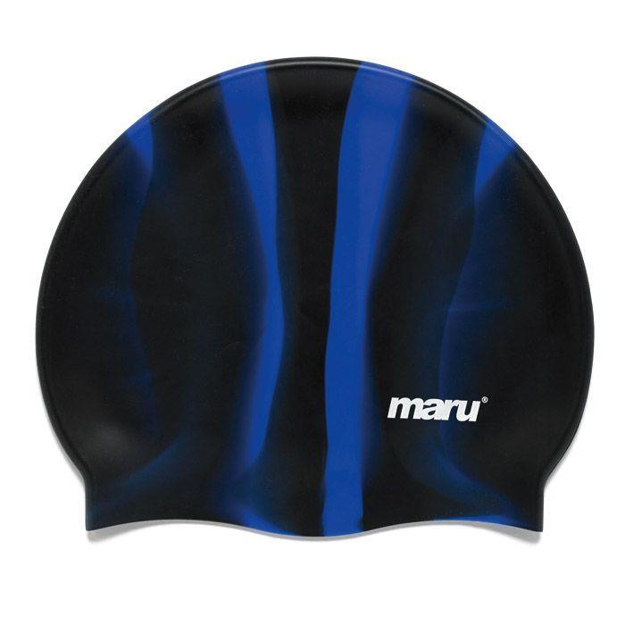 Maru Silicone Swim Cap Black/Blue 1/1