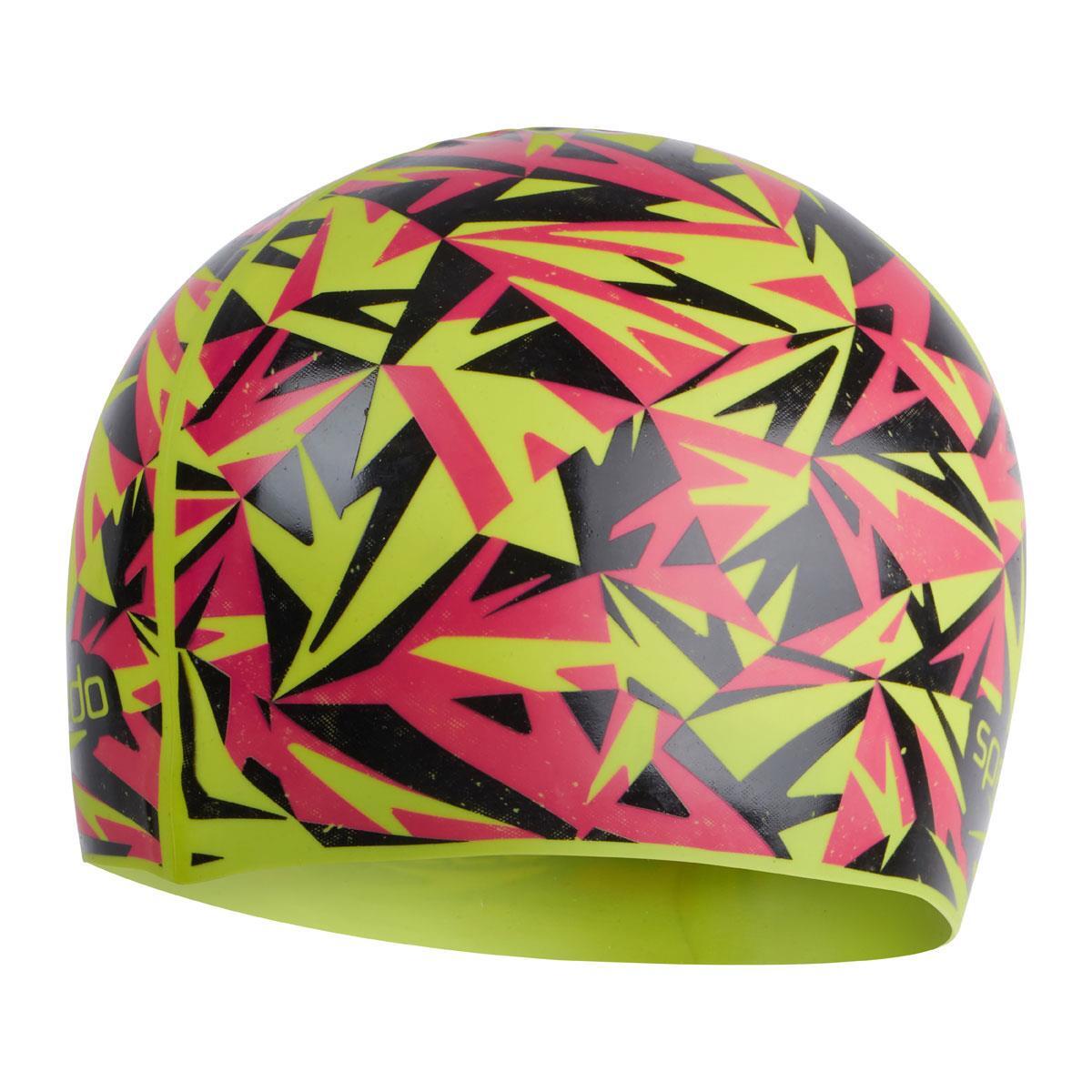 SPEEDO Speedo Boom Junior Silicone Cap - Black/ Electric Pink/ Atomic Lime