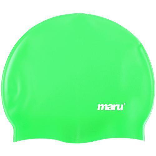 Maru Solid Silicone Swim Cap - Green 1/1