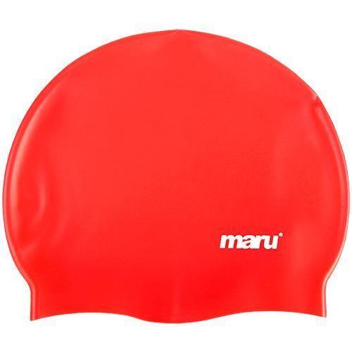 Maru Solid Silicone Swim Cap - Red 1/1