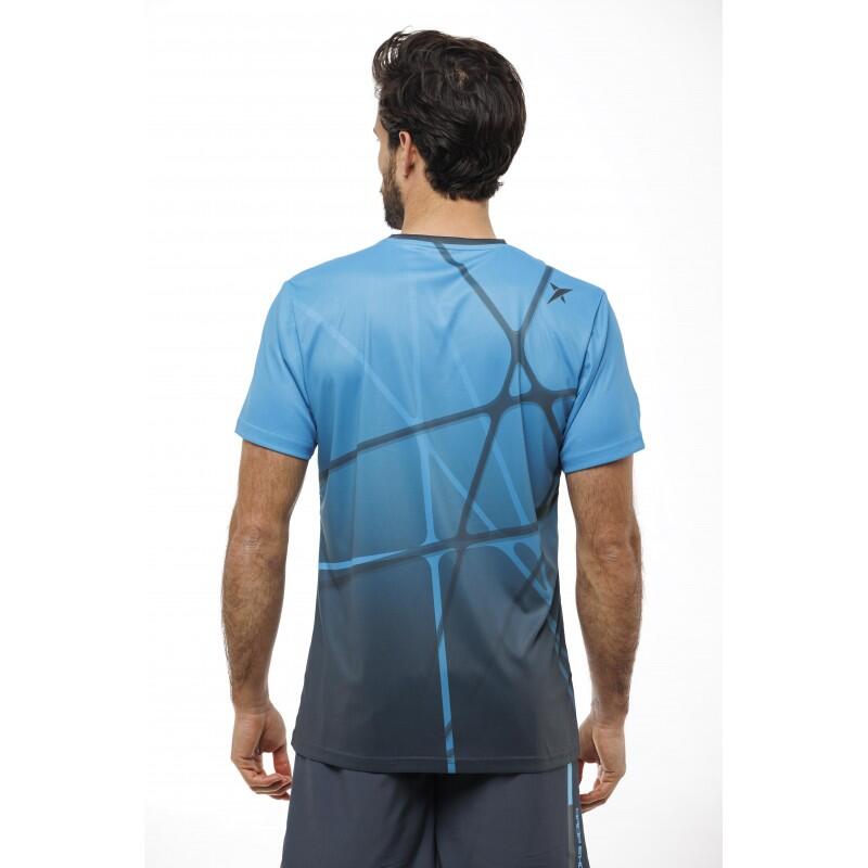 camicia da padel DROP SHOT BRUNO BLU