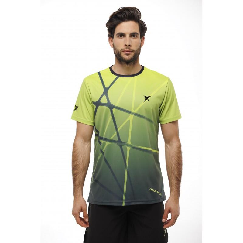 camicia da paddle tennis DROP SHOT BRUNO GREEN