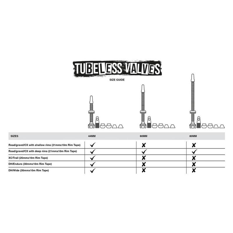 Kit de valves tubeless Muc-Off 44mm