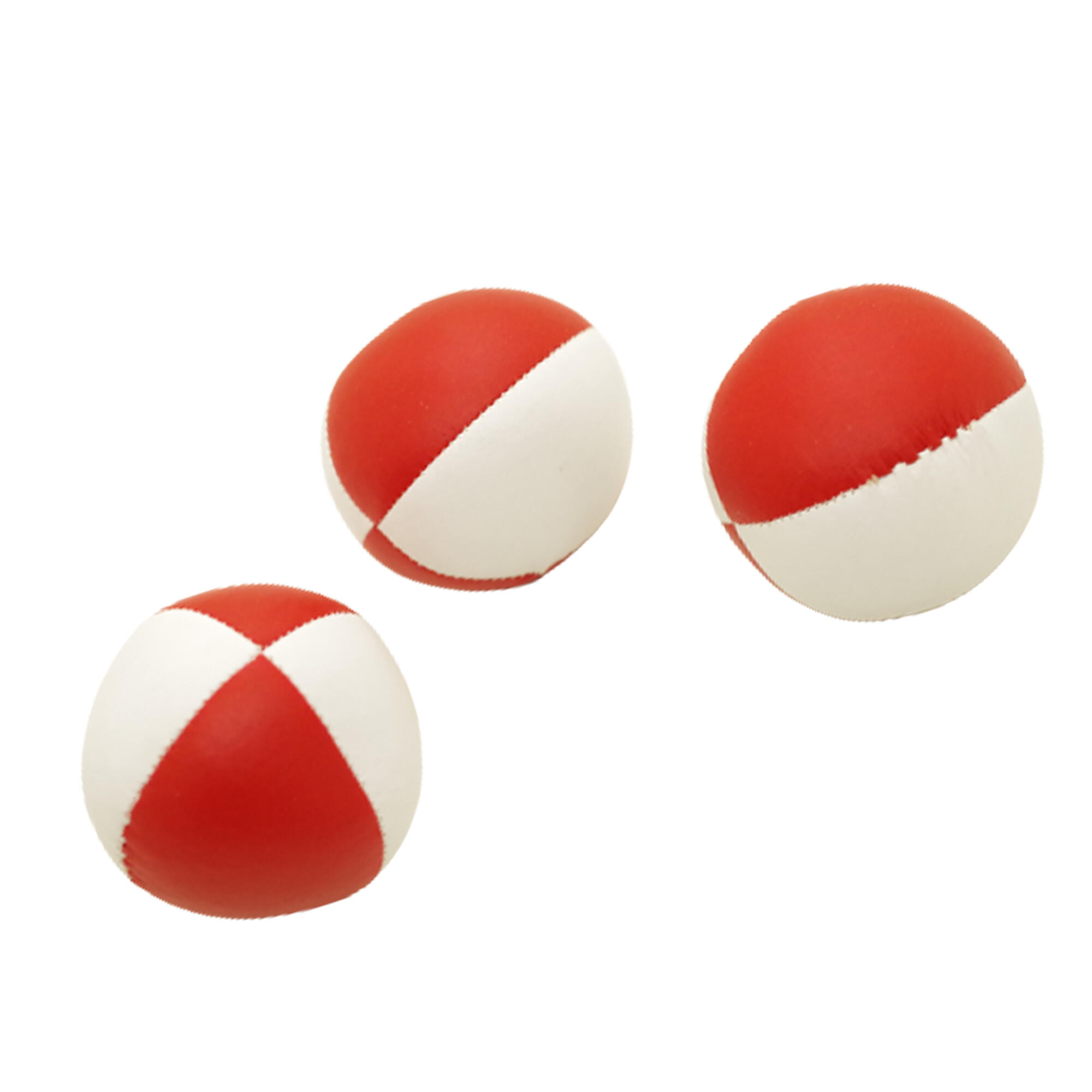 Lot de 5 balles de jonglage bicolores Diabolo Premium Soft 58mm Ø ✓ Hydrofuge ✓ Simili cuir souple I Set de jonglage pour enfants et adolescents 