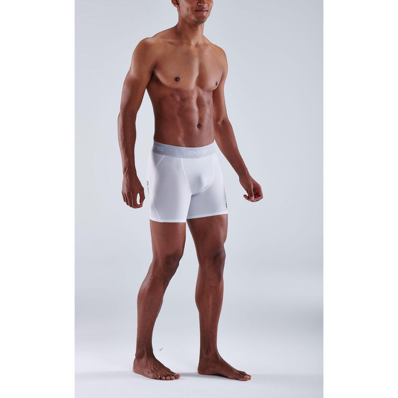 SHORT DE COMPRESSION COURT SKINS BLANC