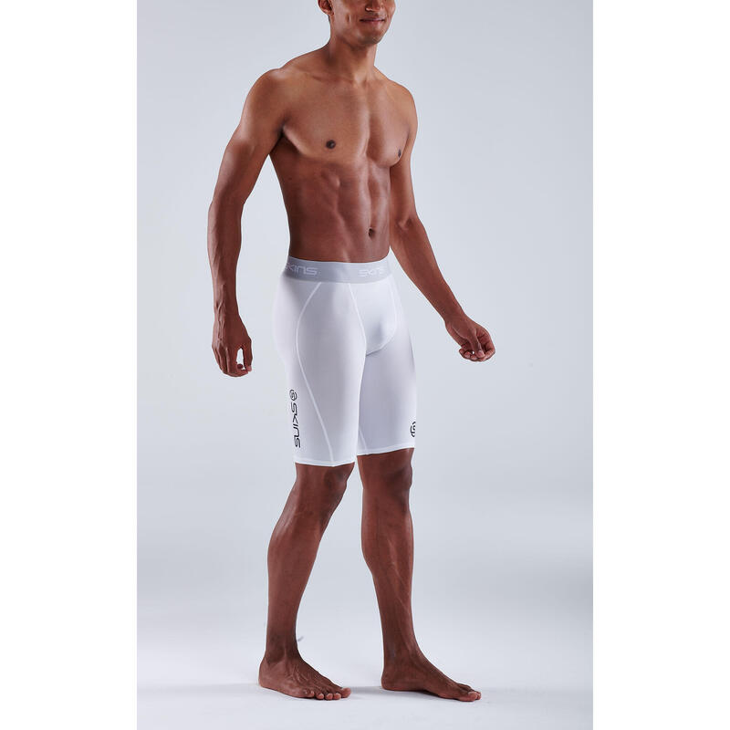 SHORT COMPRESSION LONG SKINS BLANC