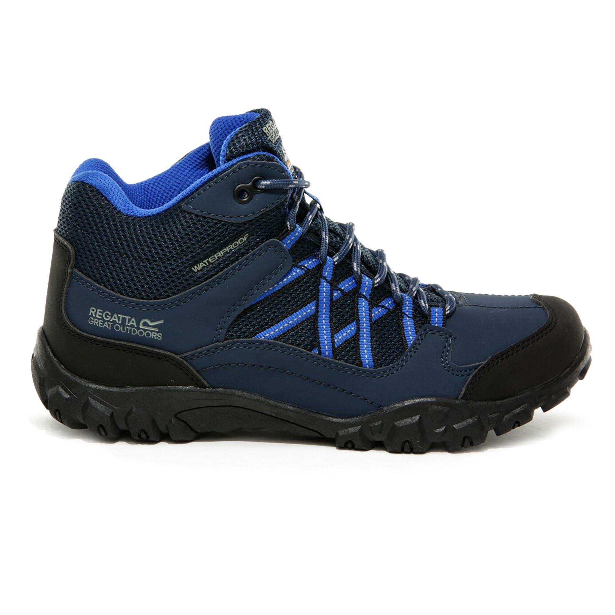 REGATTA Edgepoint Kids' Hiking Waterproof Mid Boots - Dark Blue