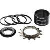 Singlespeed kit 13T tandwiel + 7 spacers - zwart