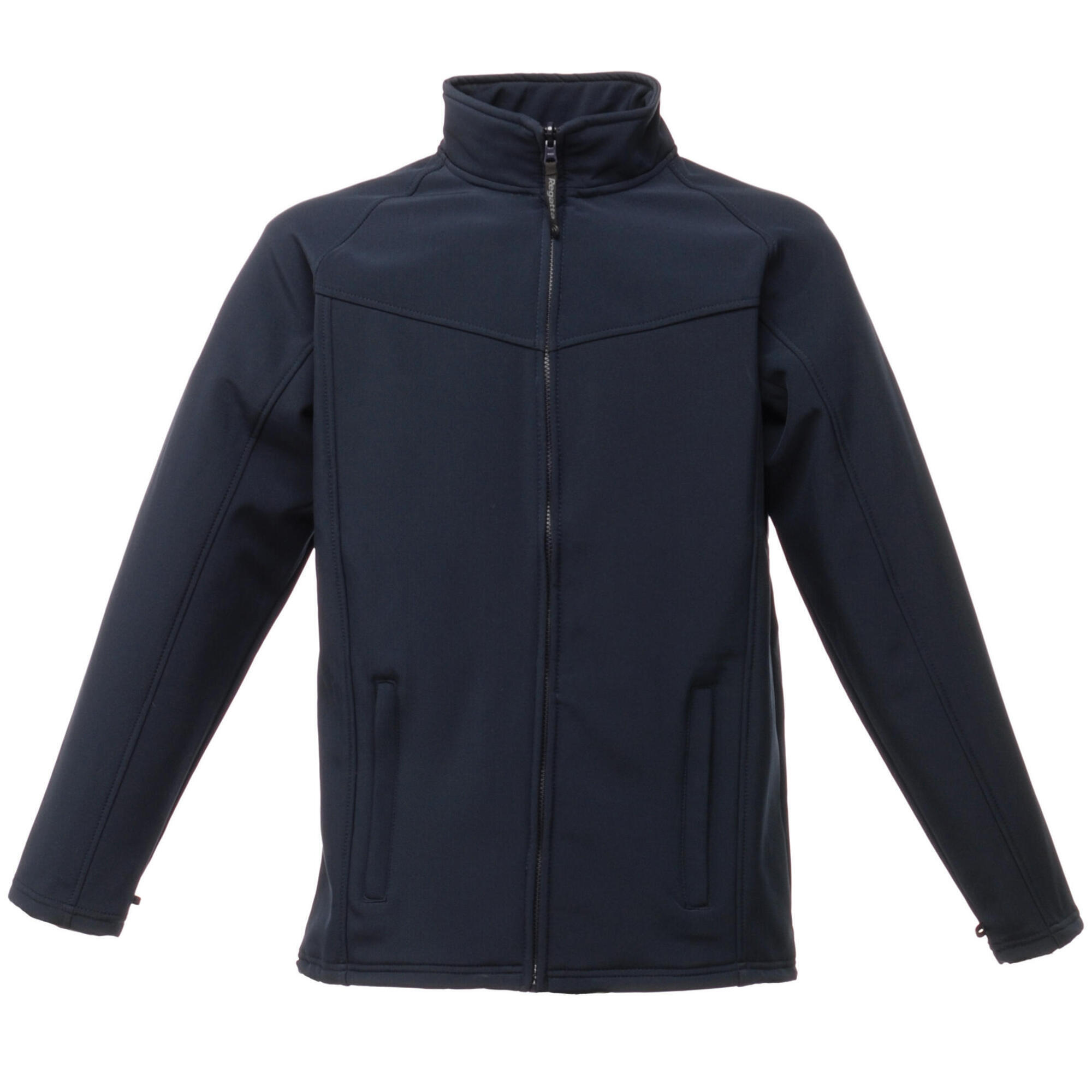 Mens Uproar Lightweight Wind Resistant Softshell Jacket (Navy/Navy) 1/4