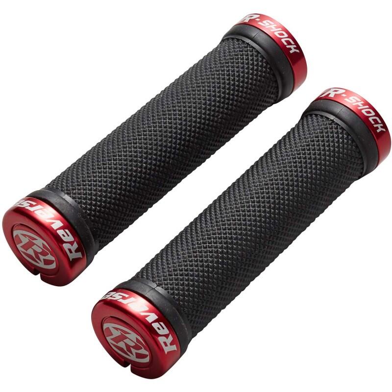 Puños bicicleta MTB  Griff R-Shock Lock On Ø31mm (Negro/Rojo)