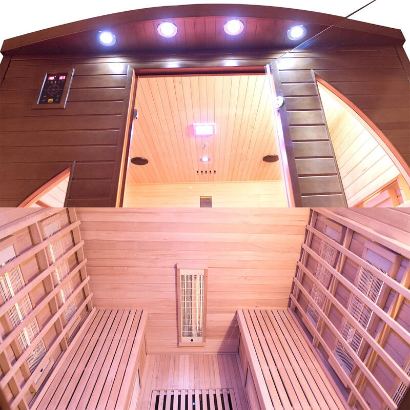 Infrarood sauna voor 4 personen - kwaliteitshout - LED verlichting