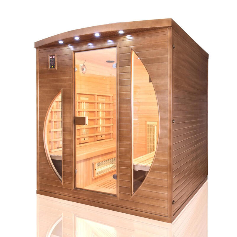 Infrarood sauna voor 4 personen - kwaliteitshout - LED verlichting |