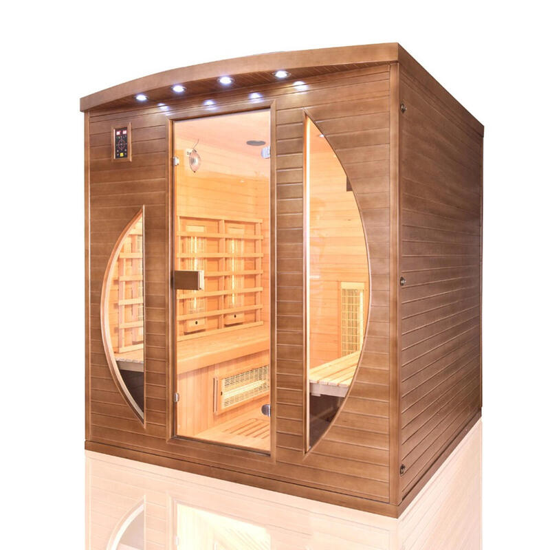 Infrarood sauna voor 4 personen - kwaliteitshout - LED verlichting